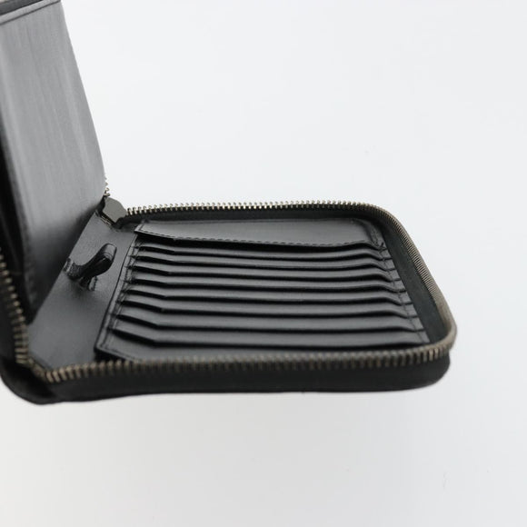 BURBERRY Long Wallet Leather Black Auth bs35104
