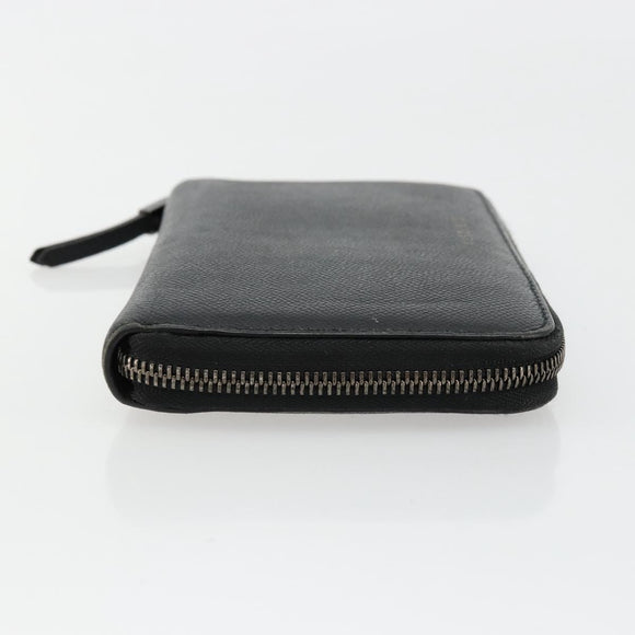 BURBERRY Long Wallet Leather Black Auth bs35104