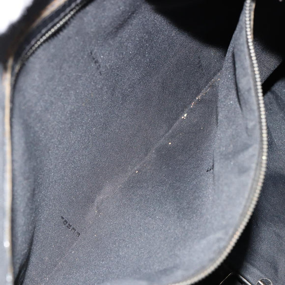FENDI Zucca Canvas Tote Bag Black Silver Auth bs35105