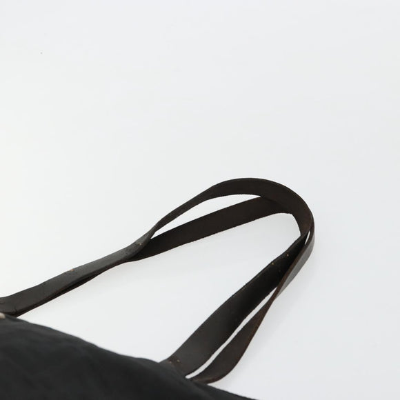 FENDI Zucca Canvas Tote Bag Black Silver Auth bs35105