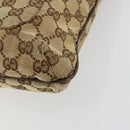GUCCI GG Canvas Shoulder Bag Beige Silver 122791 Auth bs35106-8