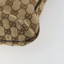 GUCCI GG Canvas Shoulder Bag Beige Silver 122791 Auth bs35106-16