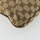 GUCCI GG Canvas Shoulder Bag Beige Silver 122791 Auth bs35106-17