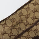 GUCCI GG Canvas Shoulder Bag Beige Silver 122791 Auth bs35106-9