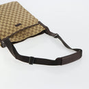 GUCCI GG Canvas Shoulder Bag Beige Silver 122791 Auth bs35106-7