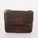 CELINE Macadam Canvas C Sulky Shoulder Bag PVC Leather 3 Set Brown Auth bs35107-18
