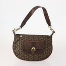 CELINE Macadam Canvas C Sulky Shoulder Bag PVC Leather 3 Set Brown Auth bs35107-2