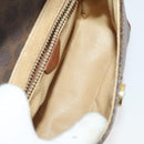 CELINE Macadam Canvas C Sulky Shoulder Bag PVC Leather 3 Set Brown Auth bs35107-25