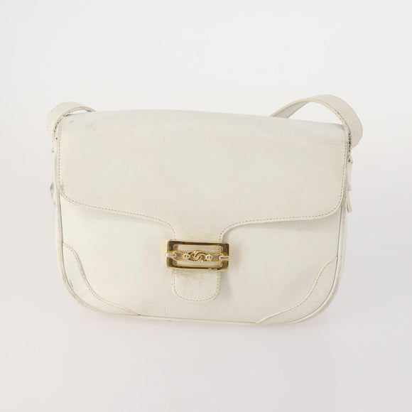 CELINE Macadam Canvas C Sulky Bag PVC Leather 3 Set Beige White Auth bs35108