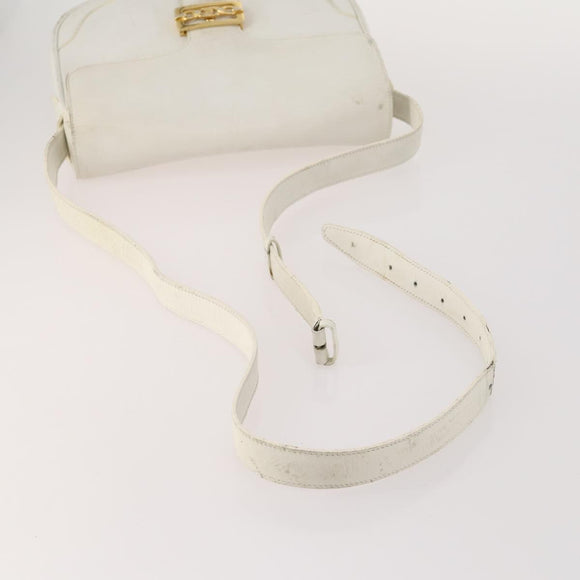 CELINE Macadam Canvas C Sulky Bag PVC Leather 3 Set Beige White Auth bs35108