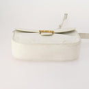 CELINE Macadam Canvas C Sulky Bag PVC Leather 3 Set Beige White Auth bs35108-7