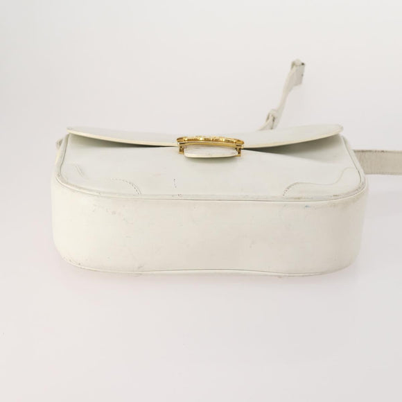 CELINE Macadam Canvas C Sulky Bag PVC Leather 3 Set Beige White Auth bs35108