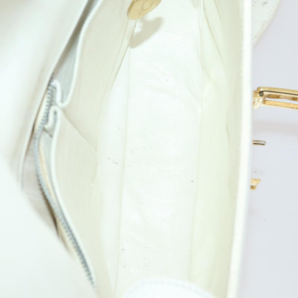 CELINE Macadam Canvas C Sulky Bag PVC Leather 3 Set Beige White Auth bs35108