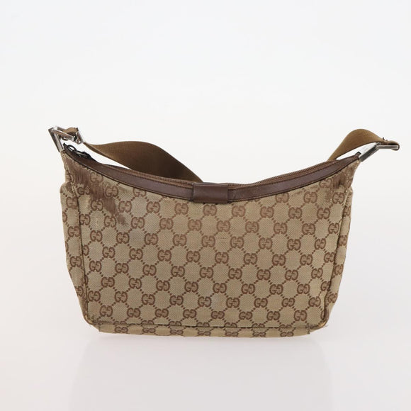 GUCCI GG Supreme GG Canvas Web Sherry Line Tote Bag PVC 2 Set Beige Auth bs35109