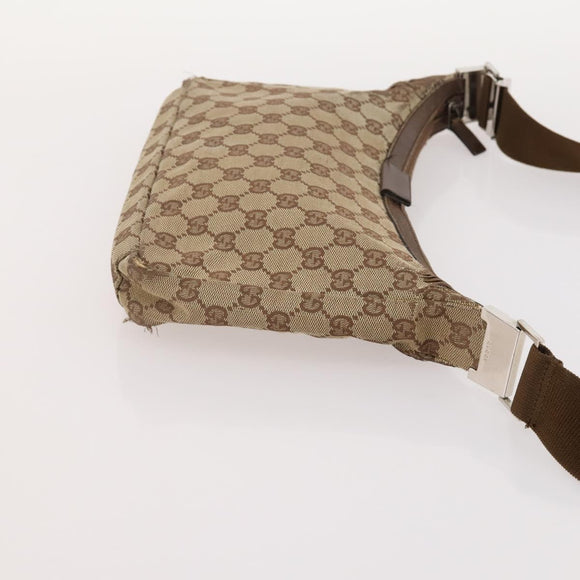 GUCCI GG Supreme GG Canvas Web Sherry Line Tote Bag PVC 2 Set Beige Auth bs35109