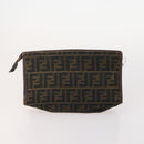 FENDI Zucchino Canvas Zucca Canvas Pecan Canvas Bag PVC 3 Set Auth bs35110-10