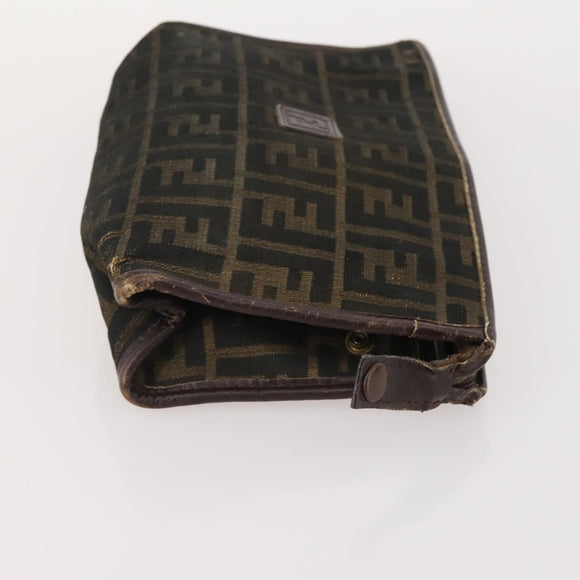 FENDI Zucchino Canvas Zucca Canvas Pecan Canvas Bag PVC 3 Set Auth bs35110
