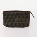 FENDI Zucchino Canvas Zucca Canvas Pecan Canvas Bag PVC 3 Set Auth bs35110-9