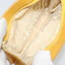 CHANEL Pouch Caviar Skin Yellow Gold CC Auth bs35112-9