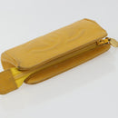 CHANEL Pouch Caviar Skin Yellow Gold CC Auth bs35112-5