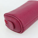 CHANEL Pouch Caviar Skin Pink Gold CC Auth bs35113-11