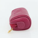 CHANEL Pouch Caviar Skin Pink Gold CC Auth bs35113-4