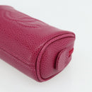 CHANEL Pouch Caviar Skin Pink Gold CC Auth bs35113-8