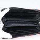 GUCCI GG Supreme Long Wallet PVC 2 Set Beige Navy Auth bs35114-17