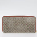 GUCCI GG Supreme Long Wallet PVC 2 Set Beige Navy Auth bs35114-3