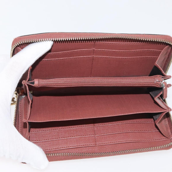 GUCCI GG Supreme Long Wallet PVC 2 Set Beige Navy Auth bs35114