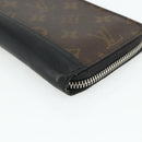 LOUIS VUITTON Monogram Macassar Zippy Wallet Vertical M60109 LV Auth bs35115-15