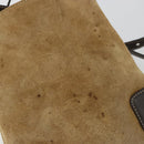 LOEWE Anagram Shoulder Bag Suede Beige Gold Auth bs35117-9