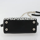 SAINT LAURENT Duffle Toy Handtasche Leder 2-Wege Schwarz Silber Original bs35119-5