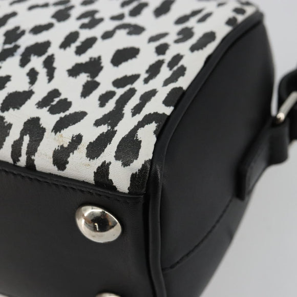 SAINT LAURENT Duffle Toy Handtasche Leder 2-Wege Schwarz Silber Original bs35119