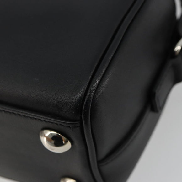 SAINT LAURENT Duffle Toy Handtasche Leder 2-Wege Schwarz Silber Original bs35119