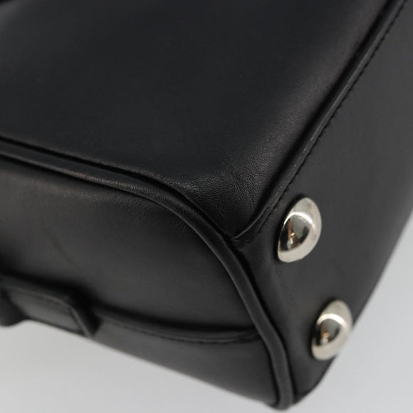 SAINT LAURENT Duffle Toy Handtasche Leder 2-Wege Schwarz Silber Original bs35119