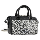 SAINT LAURENT Duffle Toy Handtasche Leder 2-Wege Schwarz Silber Original bs35119-1