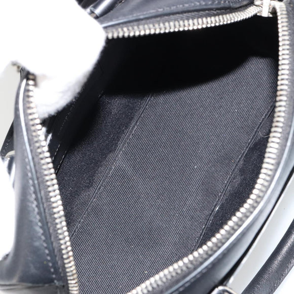 SAINT LAURENT Duffle Toy Handtasche Leder 2-Wege Schwarz Silber Original bs35119