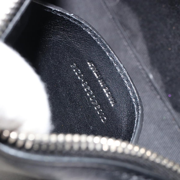 SAINT LAURENT Duffle Toy Handtasche Leder 2-Wege Schwarz Silber Original bs35119