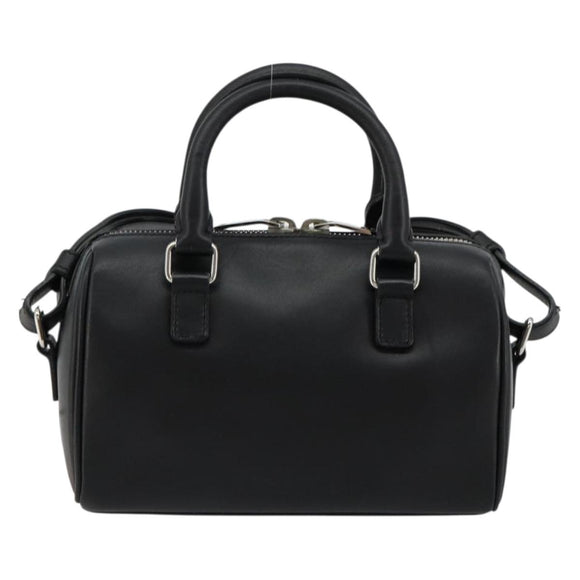 SAINT LAURENT Duffle Toy Handtasche Leder 2-Wege Schwarz Silber Original bs35119