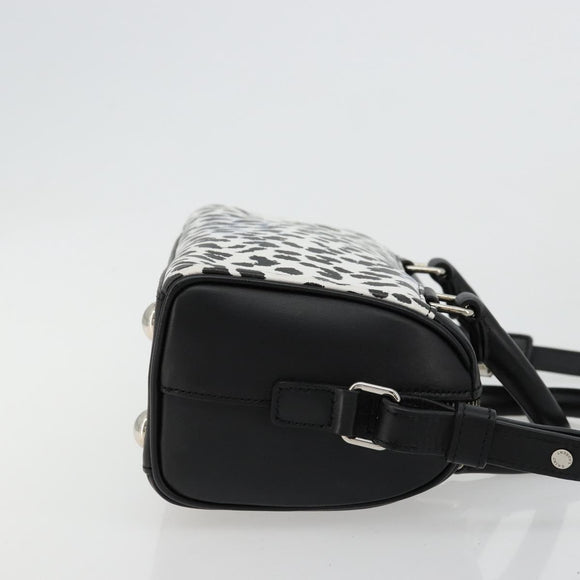 SAINT LAURENT Duffle Toy Handtasche Leder 2-Wege Schwarz Silber Original bs35119