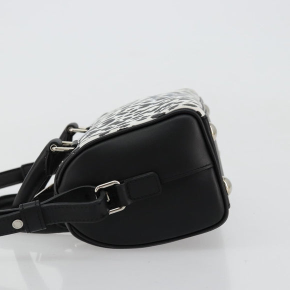 SAINT LAURENT Duffle Toy Handtasche Leder 2-Wege Schwarz Silber Original bs35119