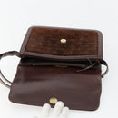 GIVENCHY Shoulder Bag Suede Brown Gold Auth bs35122-11