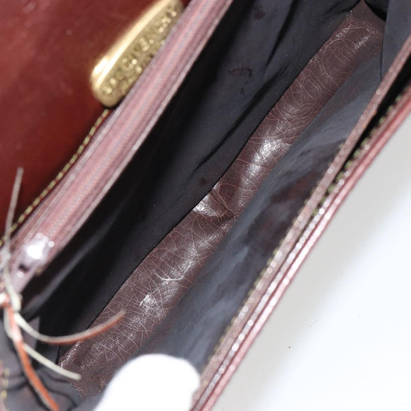 GIVENCHY Shoulder Bag Suede Brown Gold Auth bs35122