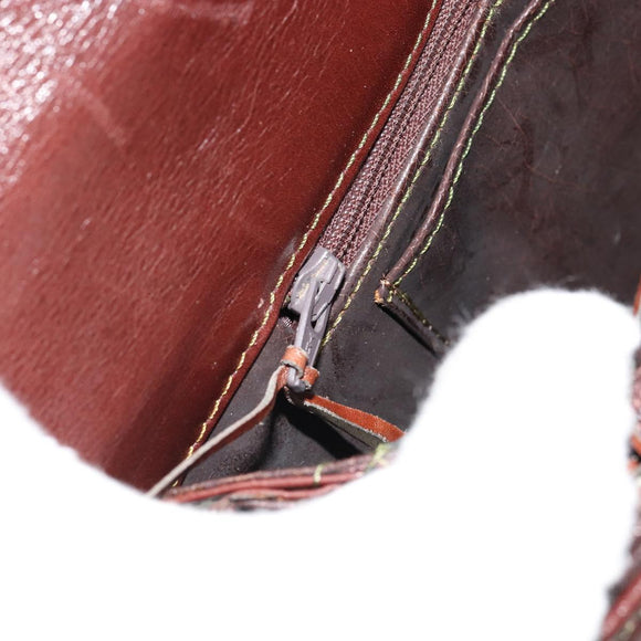 GIVENCHY Shoulder Bag Suede Brown Gold Auth bs35122