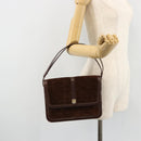 GIVENCHY Shoulder Bag Suede Brown Gold Auth bs35122-25
