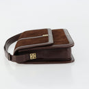 GIVENCHY Shoulder Bag Suede Brown Gold Auth bs35122-4