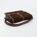 GIVENCHY Shoulder Bag Suede Brown Gold Auth bs35122-7