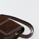 GIVENCHY Shoulder Bag Suede Brown Gold Auth bs35122-8