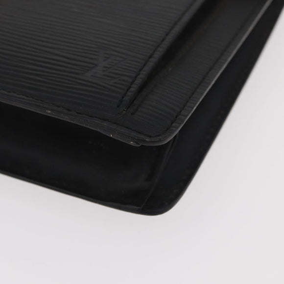 LOUIS VUITTON Epi Serie Dragonne Clutch Bag Black Noir M52612 LV Auth bs35123